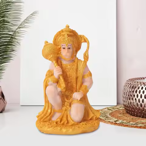 1Pc Hindu Monkey God Buddha Statues Hanuman Figurine Handcrafted Sculpture for Tabletop Meditation T