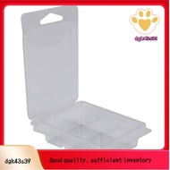 100 Packs Wax Melt Clamshells Molds Square, 6 Cavity Clear Plastic Cube Tray for Candle-Making & Soa