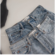 EX Street Boyfriend Style Mid-Waist ARIT Denim Shorts 854
