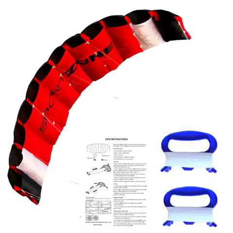 Outdoor Fun Sports High Quality 1.8 m Dual Line Parafoil Parachute Sports Beach Kite With Flying Too