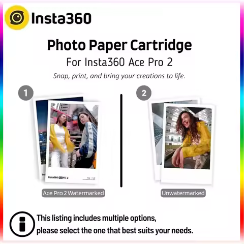 Insta360 Ace Pro 2 Photo Paper Cartridge Watermarked Unwatermarked 300 DPI Paper for Insta 360 Ace P