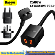 Baseus Extension Cord Plug-in Board Monitoring Fan Power Extension Cord US UK EU Plug Adapter Camera Mobile Phone Cable European Regulation