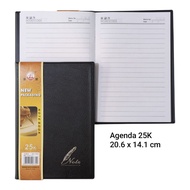 25K black cover agenda book