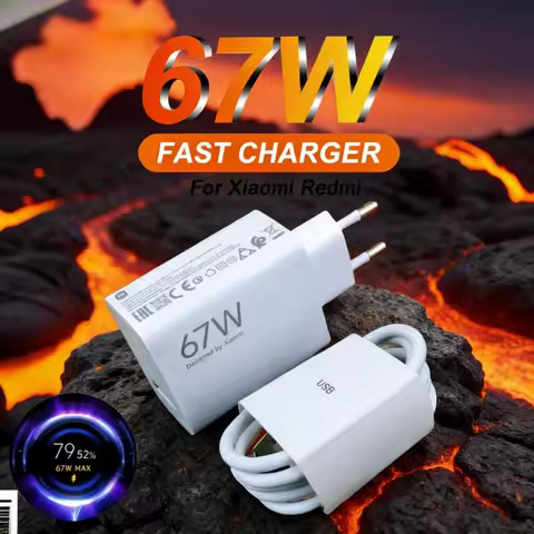 Xiaomi 67W Fast Charging Kit USB C Wall Charger Power Adapter with Charging Cable for Xiaomi Redmi P