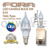 FORA LED CANDLE BULB 3WATT E14 WITH TAILS WARMWHITE