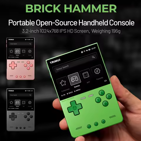 Trimui Brick Hammer Handheld Game Console 3.2 Inch 1024*768 IPS Screen 3000mAh Metal Open Source Ret