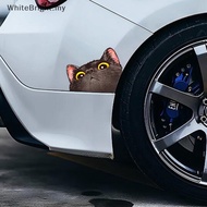 # New Styles #  One Pair/Bag Lovely Cat Head Stretched Out Peeking Car Sticker Creative Funny Waterproof Car Suitcase Laptop Sticker Decorations .