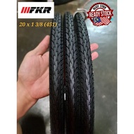 Tyre 20x1 3/8 (451) FKR Road Tyre 20" Folding Bike Tayar Basikal Lipat Bicycle Tires Bicycle Tyre