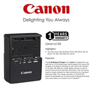 Canon LP-E6/LP-E6N/E6NH Charger LC-E6 original for canon eos 60d/70d/80d/5d/6d/7d