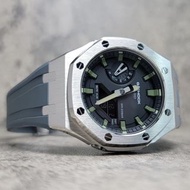 《改裝訂製》G-SHOCK特別限量版 男裝女裝手錶鋼錶電子錶 防水潛水錶 農家橡樹 Casioak Casio G Shock Special Limted Edition GA2100 Luxury Men Ladies Watch 黑色銀色綠色