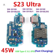 Charging Port Dock Connector Board Flex For Samsung Galaxy S23 Ultra SM-S918B S918E/DS S918U USB Con
