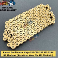 RANTE RANTAI GOLD EMAS MOTOR NINJA 250 NINJA MONO CBR 250 R25 520 H 120 THAILAND BISA BUAT GEAR GIR 