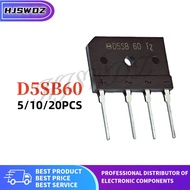 5-20PCS D5SB60 D5SB 60 B60 D5SBA60 ZIP-4 Bridge Rectifier Bridge stack Rectifier Bridge Flat Brand N