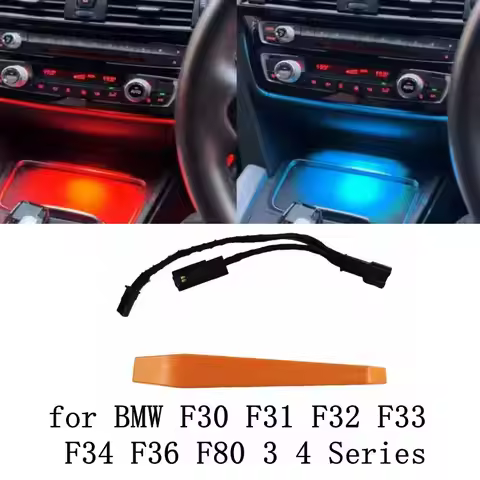 For BMW 3 Series 4 Series F30 F35 2 Color Center Console AC Panel Ambient Light Radio Trim LED Dashb