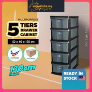 130cm 5 Tiers Plastic Drawer Laci Plastik Cloth Cabinet Almari Baju