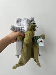Jellycat 🐘🦖中古安撫巾Jellycat Lingley Elephant Soother and Jellycat Bashful Dino Soother