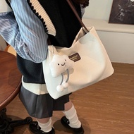 HCSTORE_Korean style women's shoulder bag with cute cloud teddy bear hook