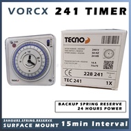 Tecno TEC241 24hrs Spring Reserve Timer (15min Interval)