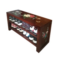Painted garden solid wood shoe bench storage Shoe cabinet storage multiple stool IKEA shoe rack for