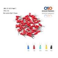 SV 5.5-5 Skun Y Garpu Insulated Fork Crimp Cable Connector Furcate Wire Terminal Block AWG12-10