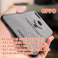 RTY เคสโทรศัพท์ผ้าขรุขระสำหรับ OPPO A9 A5 OPPO OPPO A39 A7 A31 A92 OPPO A52 OPPO A92S A5s A93S A11K OPPO A12e A53 A3s เคสที่ครอบขวดลายกวางลายผ้าบางเฉียบ A91 OPPO แบบ A3