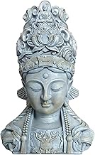 Relaxdays Buddha Bust, H x W x D: 44 x 32 x 21 cm, Zen Decoration for Living Room and Garden, Decora