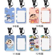 【2】Cartoon Crayon Shin-Chan Mrt Card Holder Cute Student Card Holder Kids Lanyard Card Holder Bus Subway Card Protective Card Cover