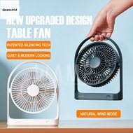 Gleamstrid JISULIFE Portable Slim Desktop Fan TypeC Rechargeable Desk Table Mobile USB Fan