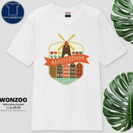 KAOS SOUVENIR AMSTERDAM NETHERLANDS- TSHIRT OLEH-OLEH NETHERLANDS BELANDA - PREMIUM QUALITY