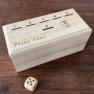CBLKUS Coin Drop - Simple + Strategic Dice Games, for 2-6 Players , Board Game Works with Pennies , 