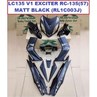 Rapido Cover Set Yamaha LC135 V1 Exciter RC-135 (57) Matt Black Orange Accessories Motor LC4S LC135 