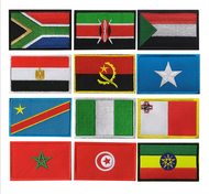 African countries South Africa Egypt Kenya Congo Nigeria Angola flag armband Velcro