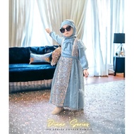 Dinar Series Girls' Gamis Size 9 (9-10 years) Denim Color