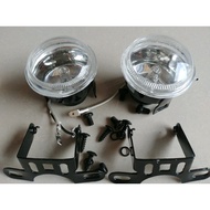 MATA 6 cm round fog lamp cat's eye horn UNIVERSAL CAR FRONT BUMPER FOG SPOTLIGHT WHITE AND YELLOW