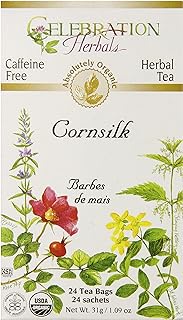 Celebration Herbals Organic Corn Silk Tea Caffeine Free, 24 Herbal Tea Bags