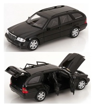 Diecast Mercedes Benz C klasse W202 Estate 1997 Black Metallic 1:18 Norev