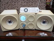 飛利浦床頭音響CD不轉外功能上都正常，有遙控器，有試聽音樂的