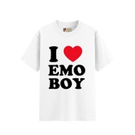 Áo Thun Ngắn Tay Cotton 250GSM I LOVE EMO BOY I LOVE EMO GIRL - ÁO THẬP CẨM