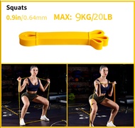 Long Resistance Band 7 IN 1 SET | Premium Latex | Karet Fitness & Gym - Level 1 Kuning