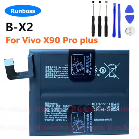 Original Battery B-X2 For Vivo X90 Pro plus / X90 Pro + New High Quality 2290mAh x2 Mobile Phone Bat