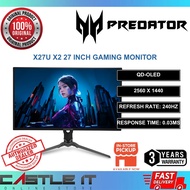 Acer Predator X27U X2 27 Inch QD OLED WQHD 240Hz 0.03ms Gaming Monitor UM.GXXSM.201