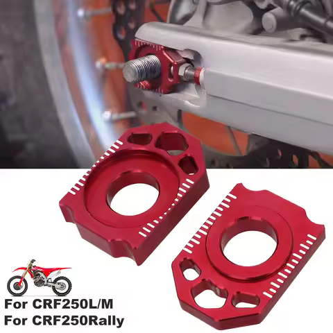 Rear Chain Adjuster Axle Blocks Motorcycle Accessories CNC For HONDA CRF250M CRF250L CRF250Rally CRF
