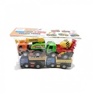 GKIDS ZP 4in1 Toys Puzzle Truck Construction Building Kids Toy Vehicles - Lorry Dumpster Cement Mixe