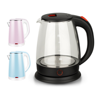 Electric Glass Jug Kettle 2L Stainless Steel Colour Kettle 2.3L Anti-dry Protection Kitchen Kettle Heating Water Pot