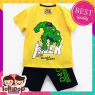 Lollipop Kids Store Kids Clothing Set Hlk Yellow Boys' T-Shirt Set 1-10 Years