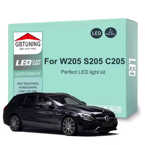 6Pcs LED Interior Light For Mercedes Benz C Class W205 S205 C205 Sedan Estate Coupe 2015-2019 Car Ac