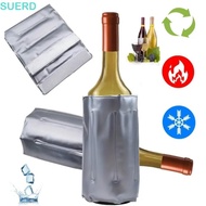 SUERDMY Insulated Wine Sleeve, Refrigerant Gel Silver  Wine Cooler Bag, Rapid Reusable Ice Less 33cm