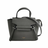 Celine Belt鯰魚包Pico牛皮純色字母logo紐結飾帶斜挎包單肩包