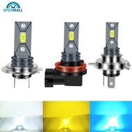 OPENMALL 1PC 80W Car Headlight H4 H7 H8/H11 LED Bulb Head Lamp 2000LM LED Chips Fog Bulb White Yello