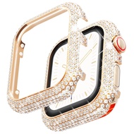 Suitable for Apple Watch Case applewatch41/45mm Full Diamond Metal Watch Case 4-9 Generation Alloy A